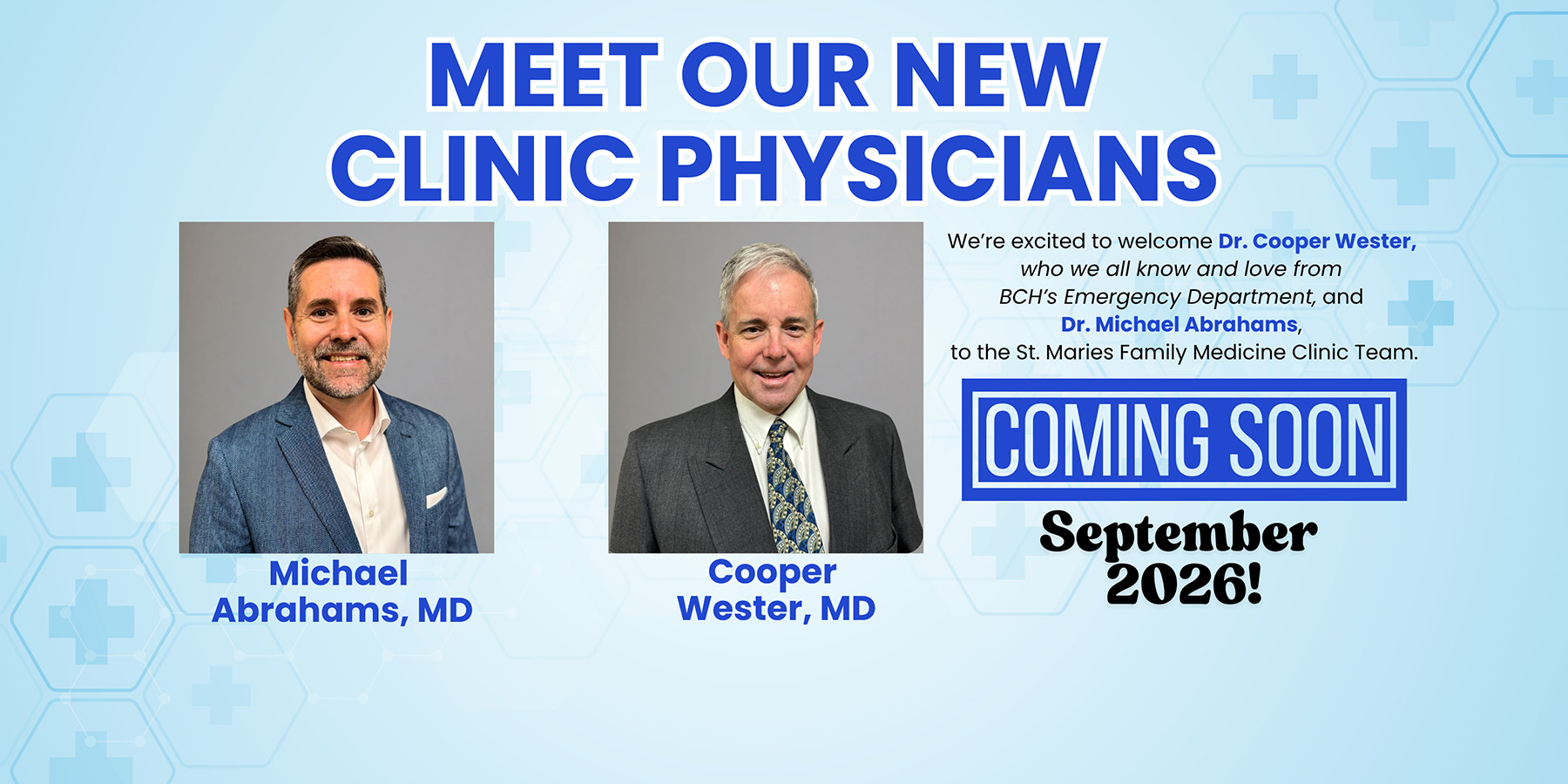 Meet our new Physcians